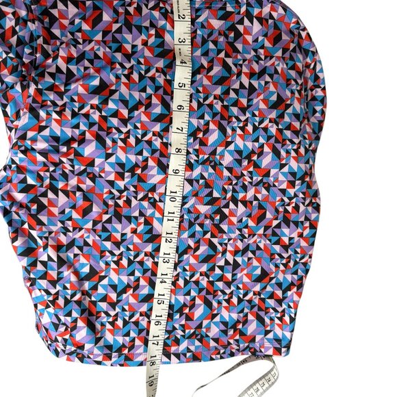 Champion Geo Print Long Sleeve Crop Sports Top Size M –High Neck Activewear - Picture 6 of 6